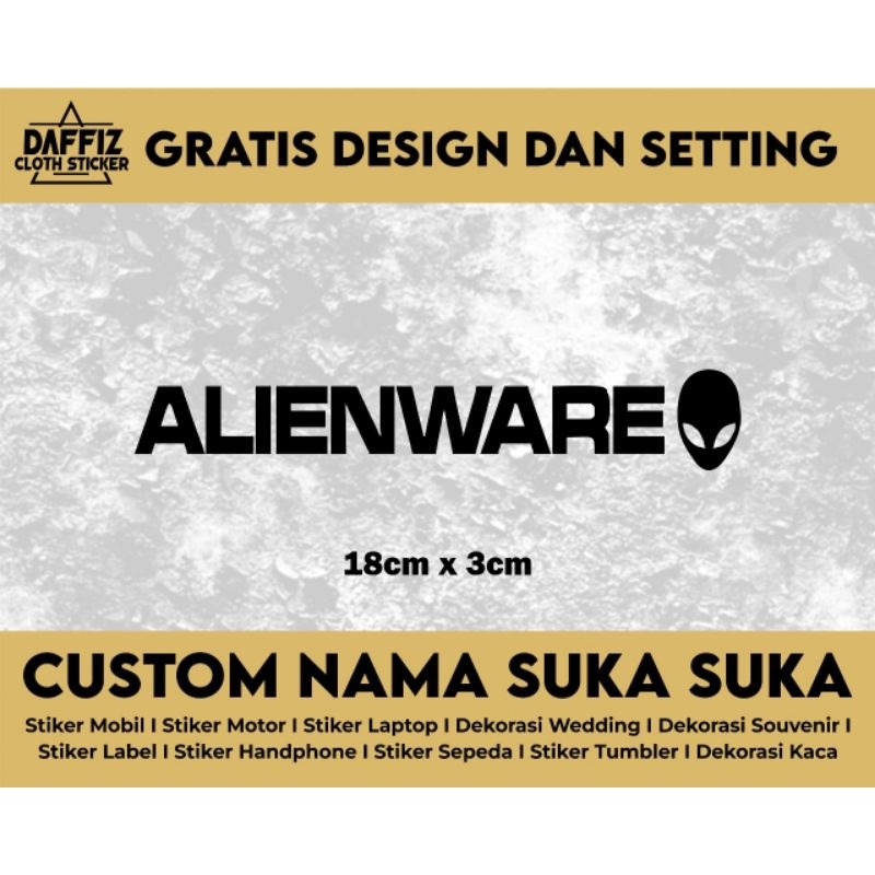 

Stiker Cutting Alienware | Stiker Cutting Custom