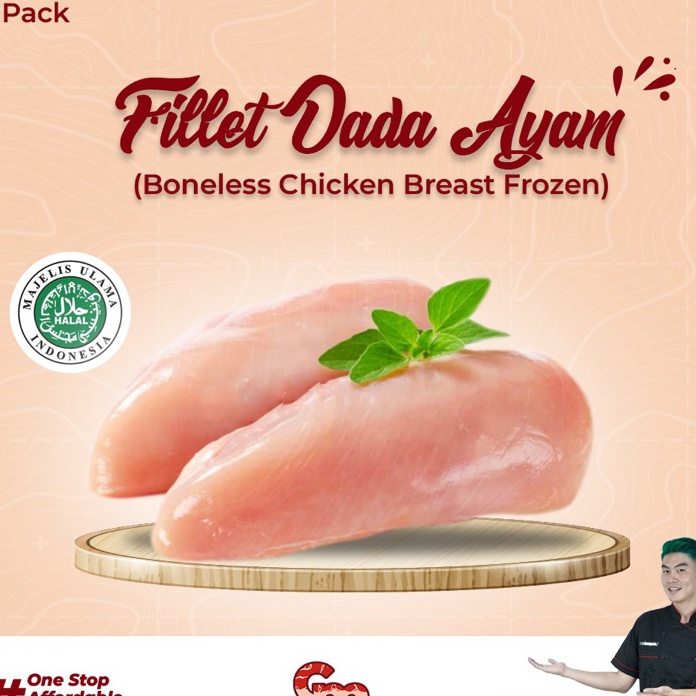 

Terbaru 33 Fillet Dada Ayam Tanpa Kulit Tulang Boneless Chicken Breast Premium 1kg