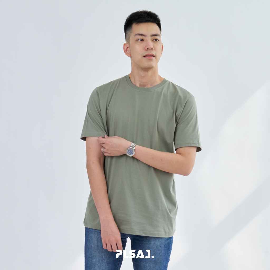 Regular Basic T-Shirt | Sage Green | Cotton Combed 24s