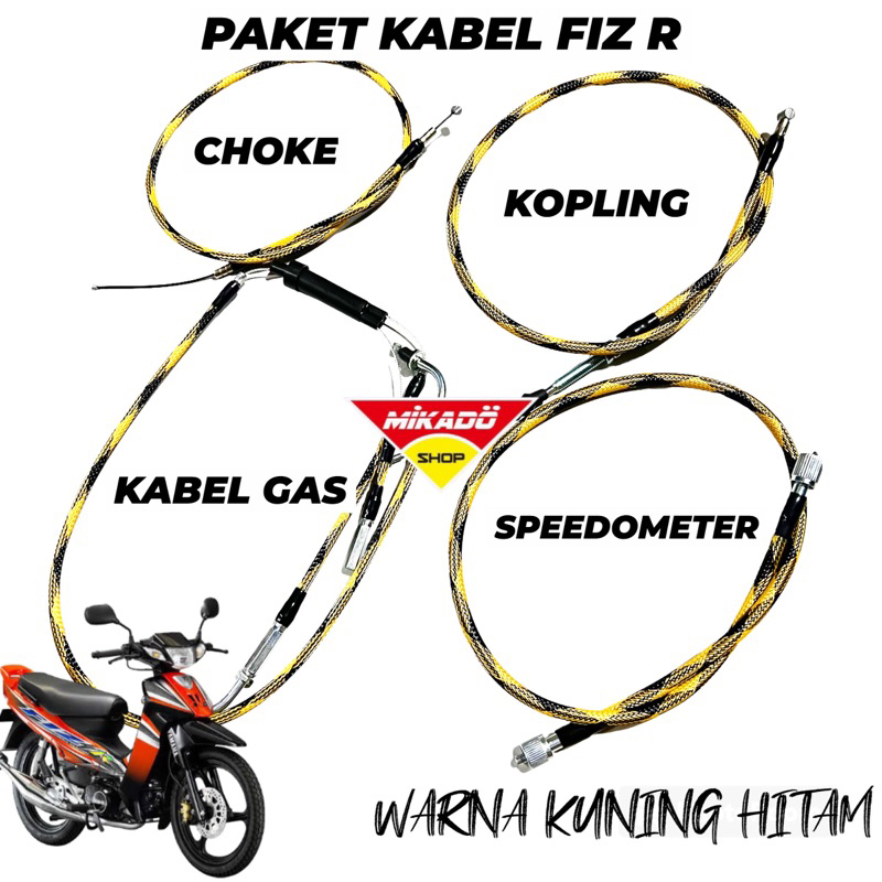 KABEL GAS SS TWO MALAYSIA FIZ R KOPLING SPEEDOMETER CHOKE FIZR SERAT WARNA HANDLE SPION X1 COVER BOD