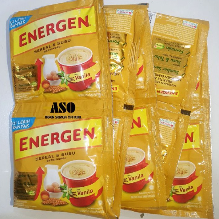 

Paling Popular Energen vanila 32g RENCENG KEMASAN BARU isi 1pc