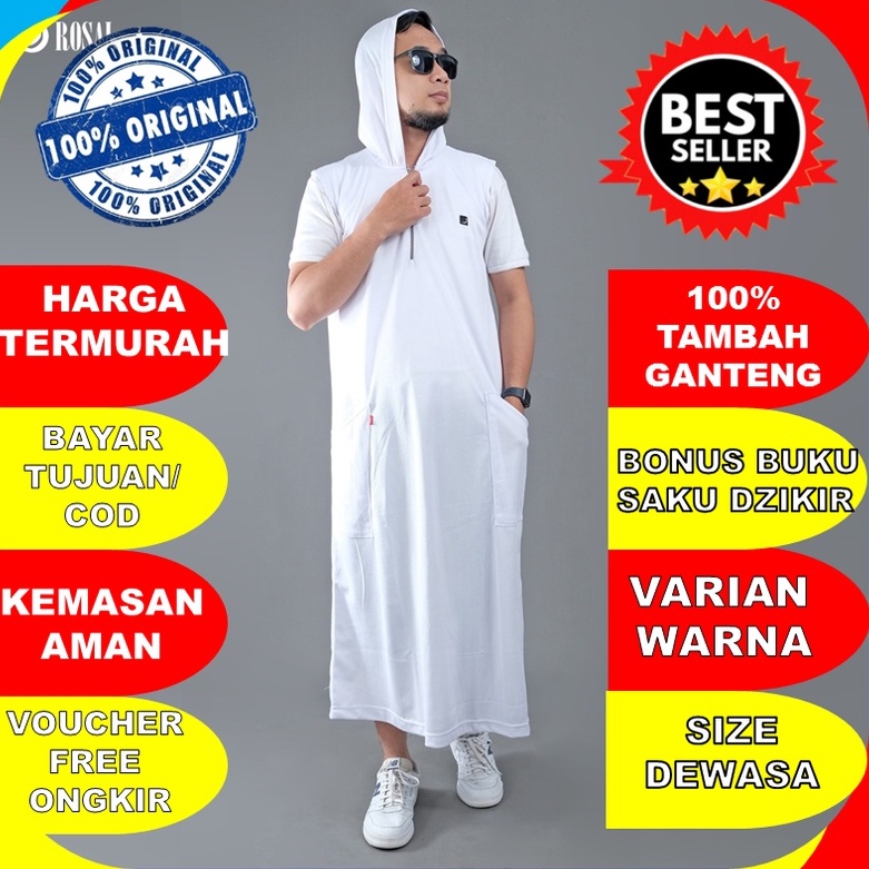 Bestseller ROMPI JUBAH SHOLAT ROJULAT ROSAL HOODIE POLOS MURAH  BAJU SHOLAT PRIA MODEL BAJU KOKO ORI