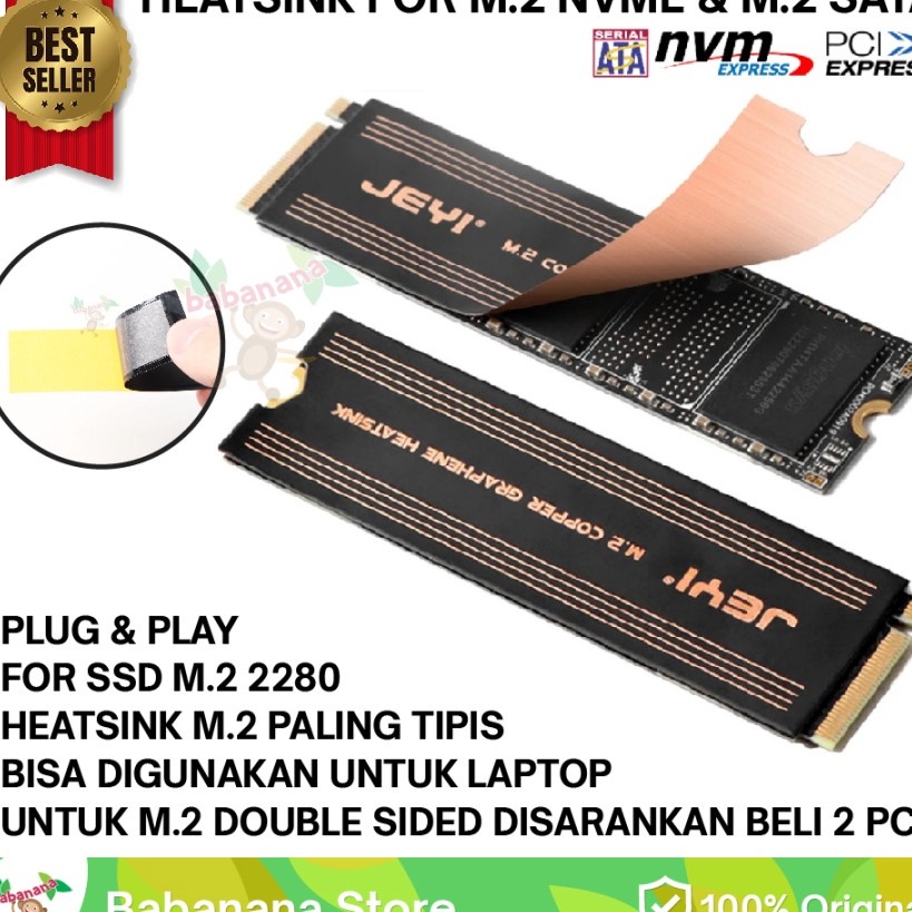 Super Promo HEATSINK SSD M2 NVME M2 SATA 228 COOLING PENDINGIN LAPTOP COOLER Baru