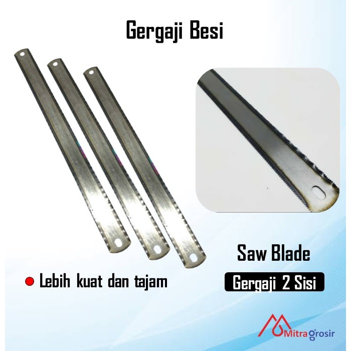 Mata Gergaji Besi Double Bolak Balik 12 Inch Murah Graji 2 Dua Dobel Sisi Double Edge Hacksaw Blade