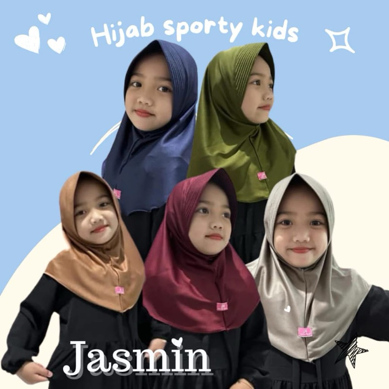 [hk] kerudung anak perempuan viral tiktok kerudung instan terbaru 2023 jilbab sport anak sd