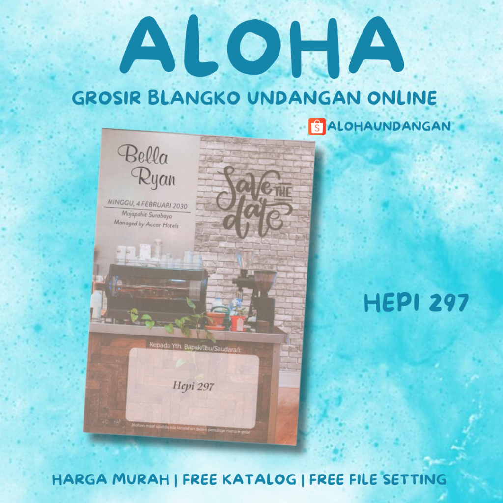 BLANGKO UNDANGAN HEPI 297 | Blangko Undangan kosong | Kertas Undangan Kosong | Undangan Murah | Aloh