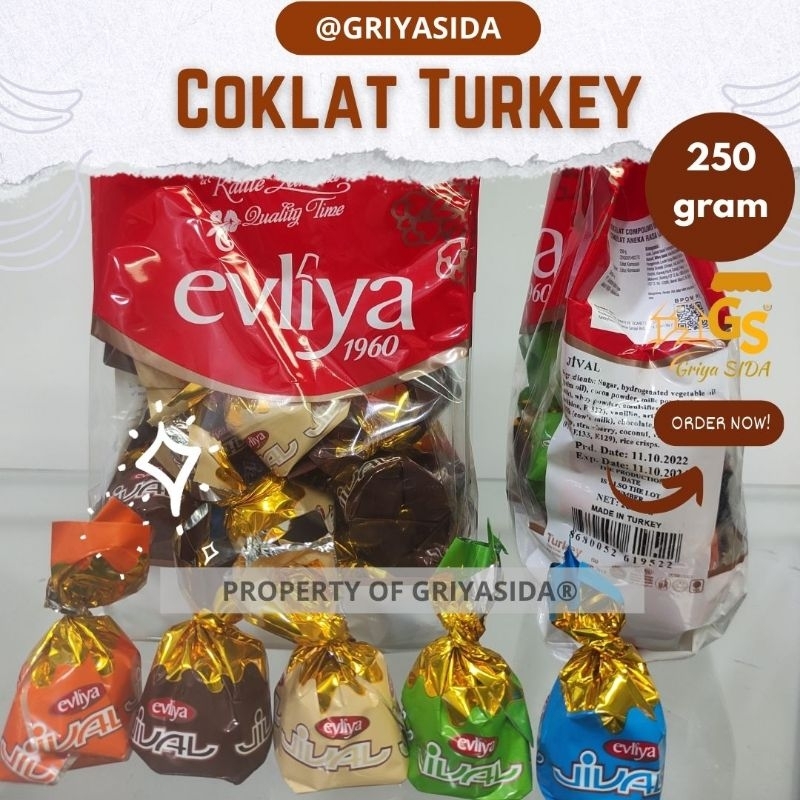 

Coklat turki jival 250gr evliya coklat asli premium