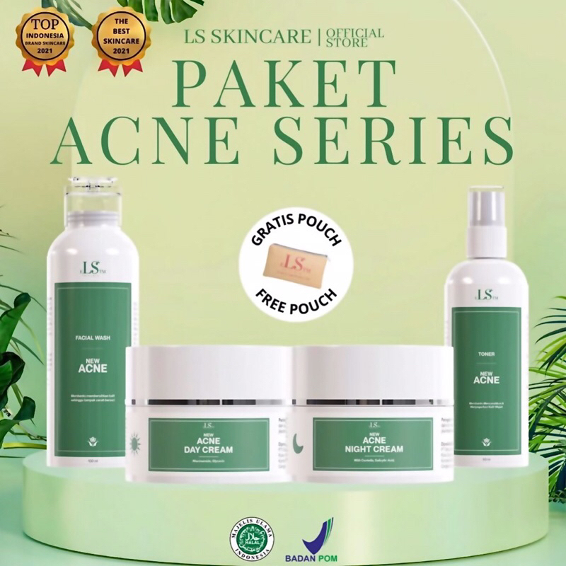 [ PAKET KRIM ] LS Skincare Cream Acne / Jerawat (ELSTM)
