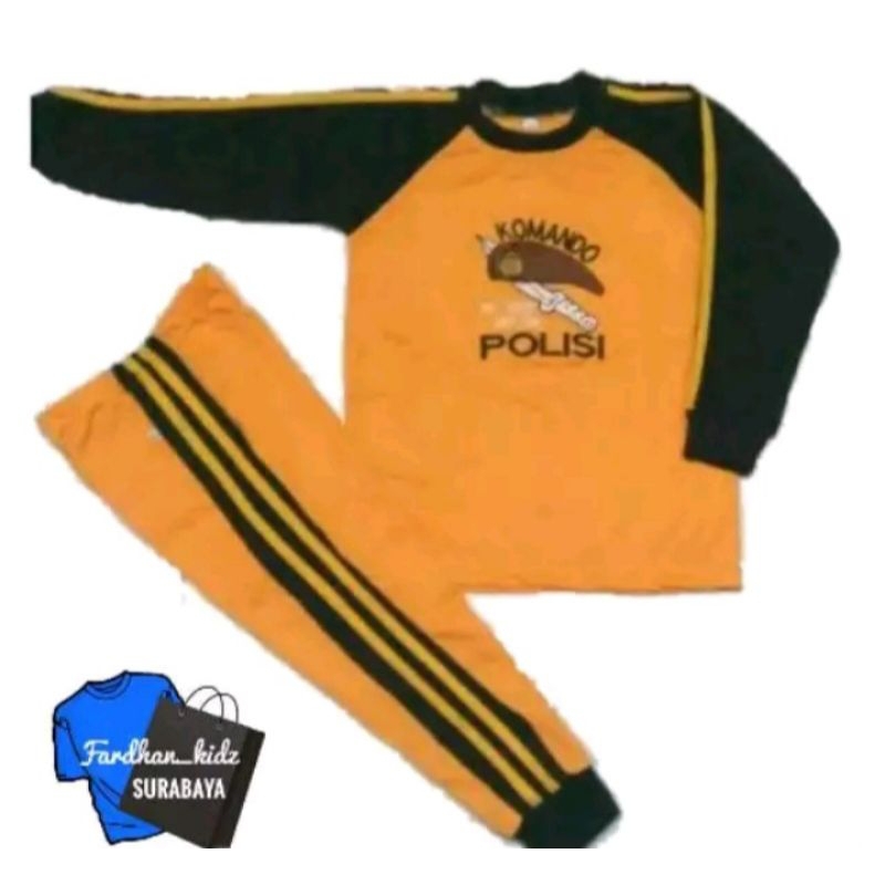 Baju Kaos setelan lengan panjang "Polisi"anak