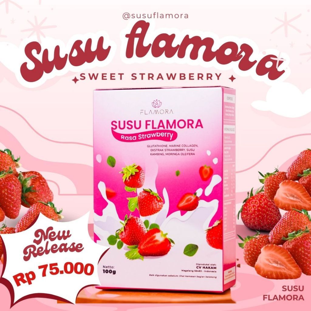 

Susu Rasa Strawberry Susu Flamora Susu L Glutathione 1 Box 100 Gram Susu Rasa Stroberi