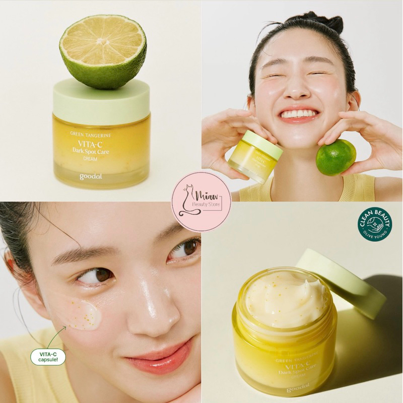 ORI 🇰🇷 Goodal Green Tangerine VITA-C Dark Spot Care Cream 50ml / Goodal Original Korea / Goodal Vita