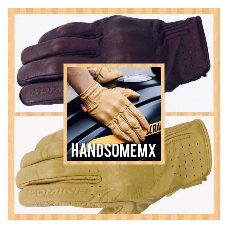 glove leather komine biker atau sarung tangan kulit komine touring