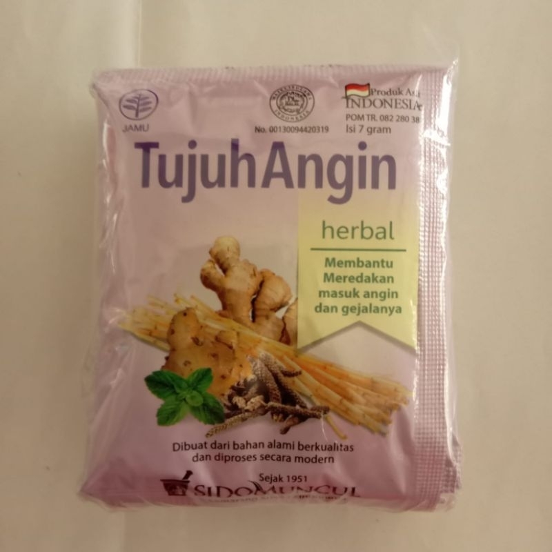 

JAMU TUJUH ANGIN SIDOMUNCUL SERBUK 1PAK ISI 10 SACHET