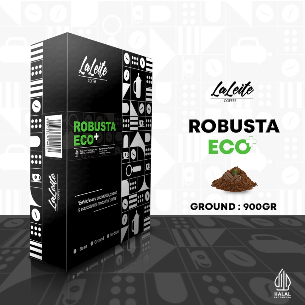 

LaLeite Coffee Robusta Eco+ Bubuk Halus 900gr