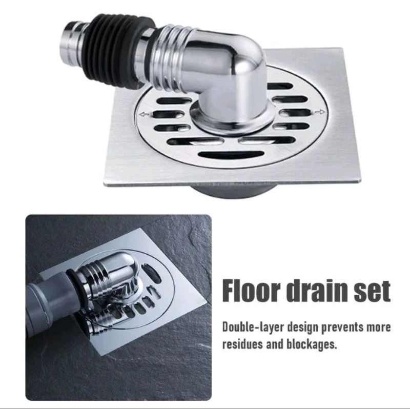 Floor Drain Mesin Cuci Stainless / Floor Drain Mesin Cuci + Konektor