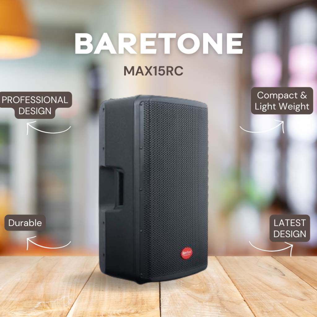 SPEAKER AKTIF BARETONE MAX15RC / MAX 15 RC / MAX-15RC 15 INCH GARANSI RESMI BARETONE