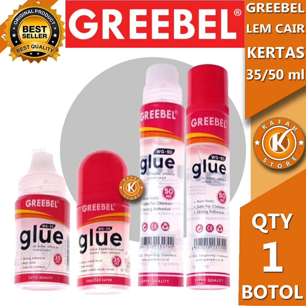 

GREEBEL LEM CAIR kertas GLUE 35/50 ml kafah store