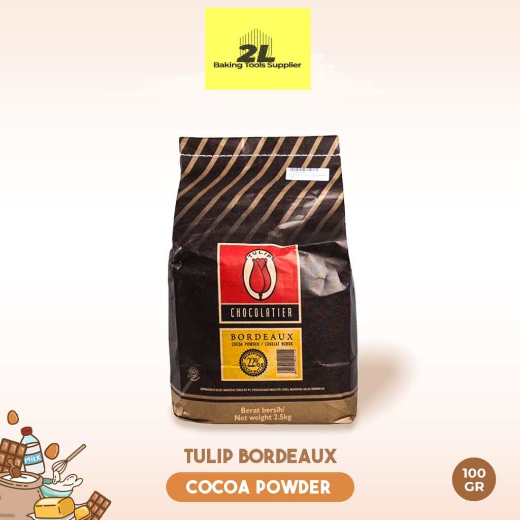 

TULIP Chocolatier BORDEAUX Cocoa Powder Kakao Coklat Bubuk 100 gr