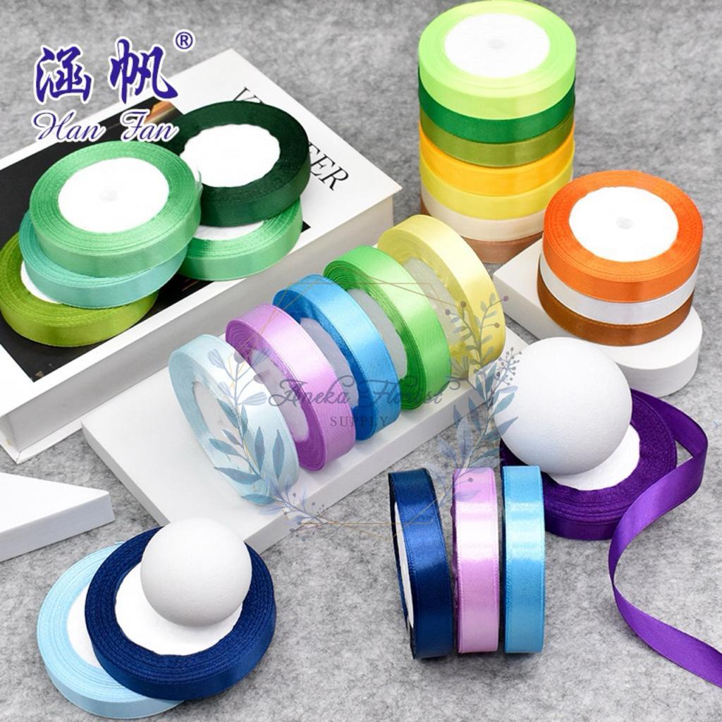

ANEKA FLORIST - 1 ROLL PITA SATIN 1.5CM 22M / PITA KADO ROLL - AF501