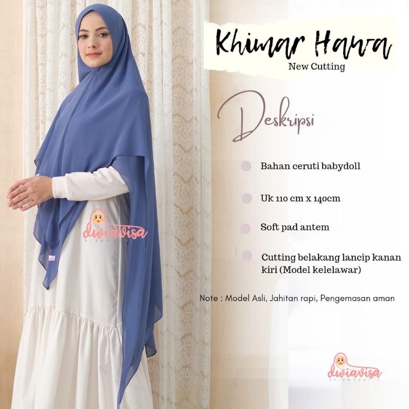 Khimar Hawa by dwiavisa hijab syari jumbo ceruty babydoll