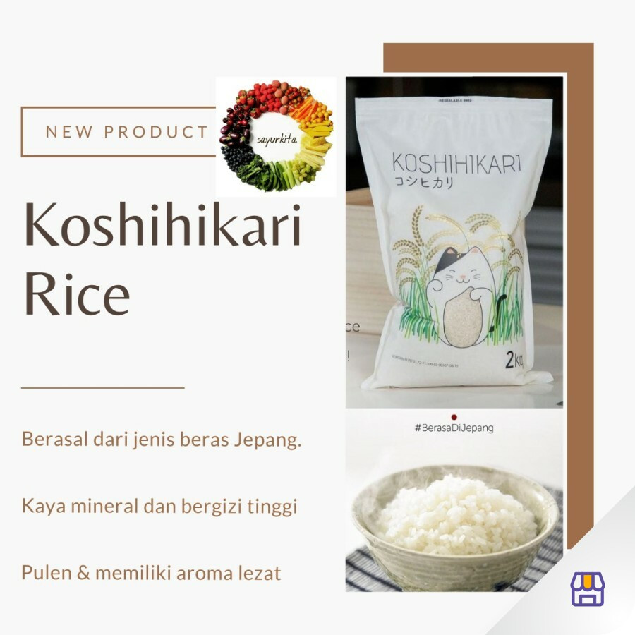 

BERAS JEPANG KOSHIHIKARI 5kg/BERAS JEPANG SUSHI