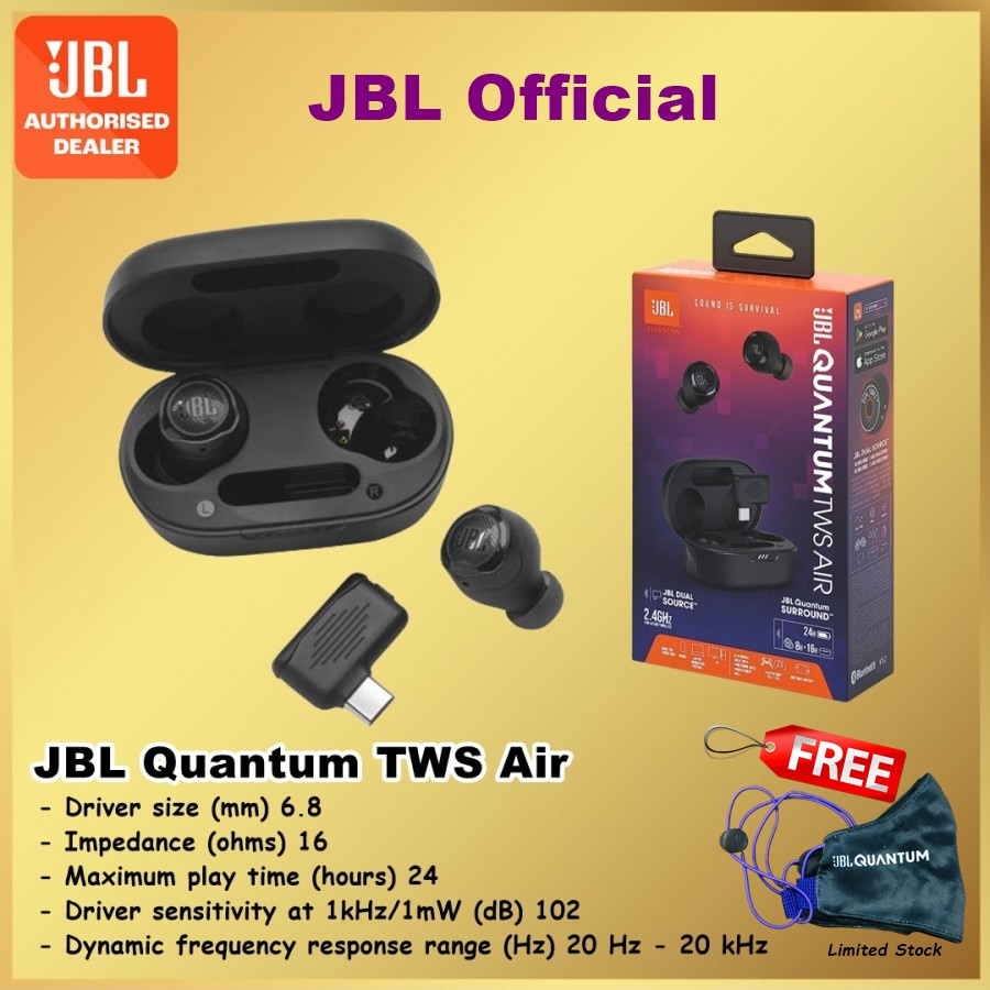 JBL Quantum TWS Air Quantum Air True Wireless Gaming Earbuds Earphones