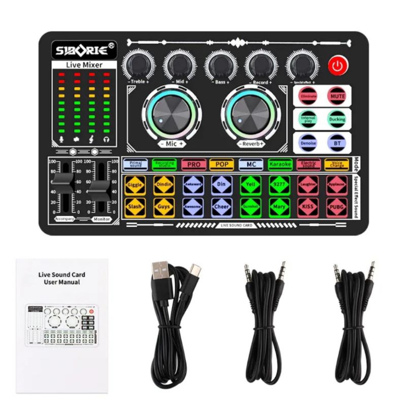 Live Streaming Sound Card F999 BONKYO Karaoke Bluetooh