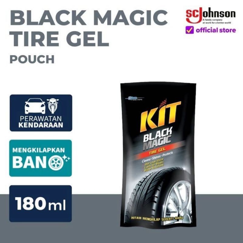 Kit Black Magic Pouch 180ml Semir Ban Motor Semir Ban Mobil