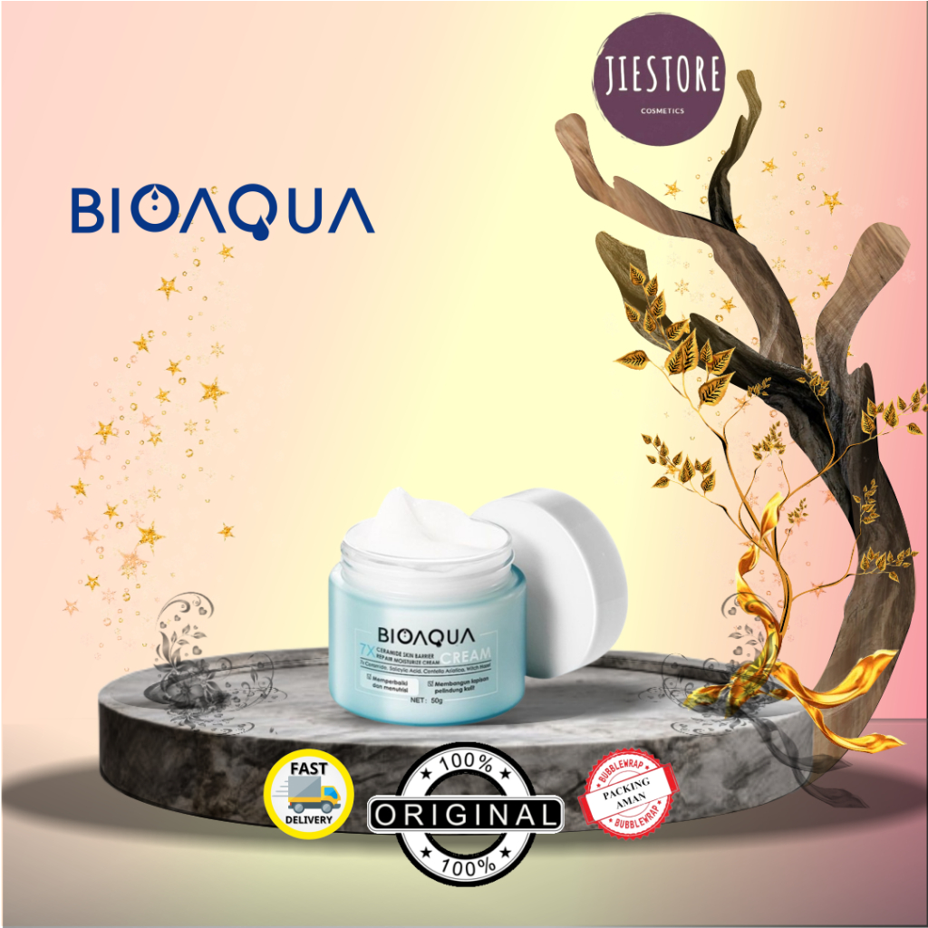 BIOAQUA 7X Ceramide Skin Barrier Repair Moisturizer Cream 50g Pelembab Wajah Cream Pemutih Wajah Day