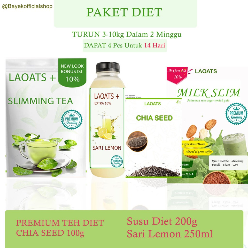 Cea seed ori diet Minuman Diet Penurun Berat Badan Sari Lemon Chia Seed Susu Diet Pengganti Makan Lo