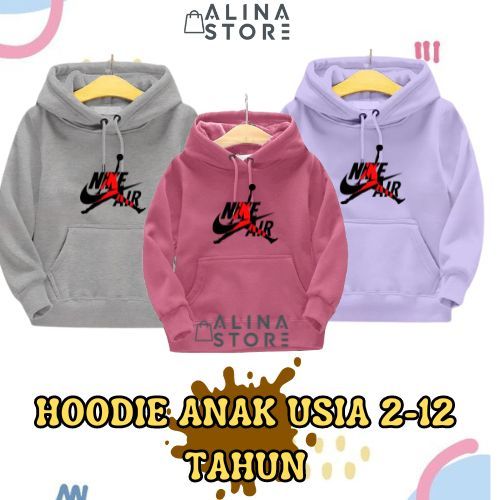 Sweater Anak Laki Laki Perempuan Nike Jordan Usia 2 3 4 5 6 7 8 9 10 11 12 Tahun / Hoodie Anak Laki 