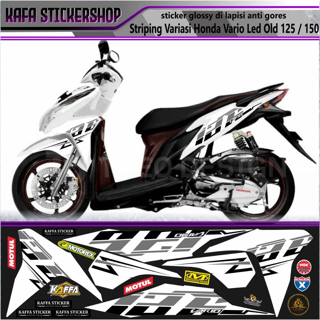 Striping Variasi Vario 125 Old Stiker Motif Simple Custom