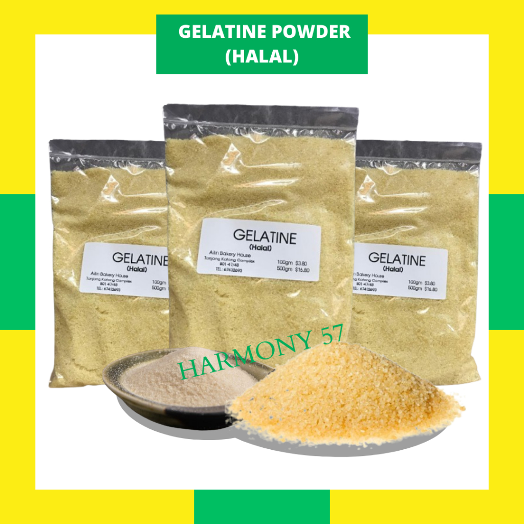 

Gelatin Powder Gelatine Bubuk REPACK 100gr / Gelantin Sapi Bubuk HALAL MUI