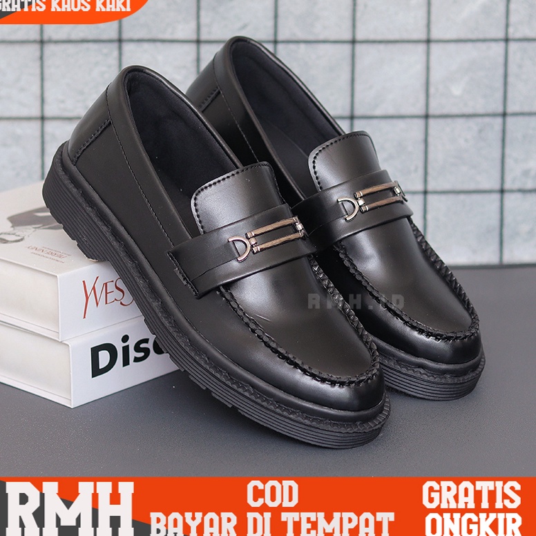 Terbaru codeGg5G RMH Sepatu Docmart Pria Loafers Pantofel Kerja Casual Trendy