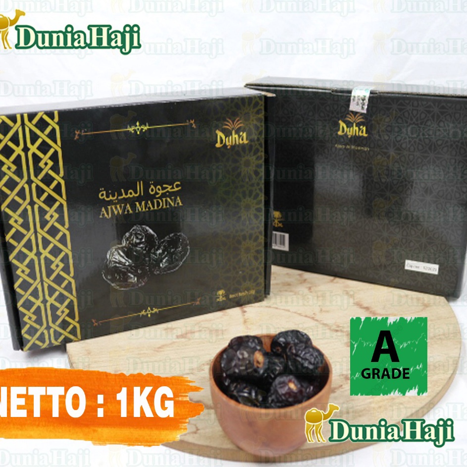

Terlaris Kurma Ajwa 1 KG Asli Madinah Kurma Nabi Ajwa Premium Original Saudi Arabia