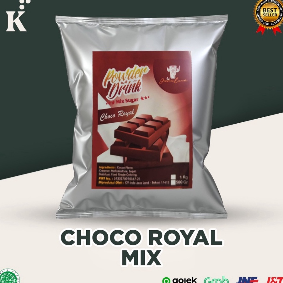 

1111 Bubuk Minuman Bubble Drink Powder Rasa Choco Royal Mix Sugar 1 KG