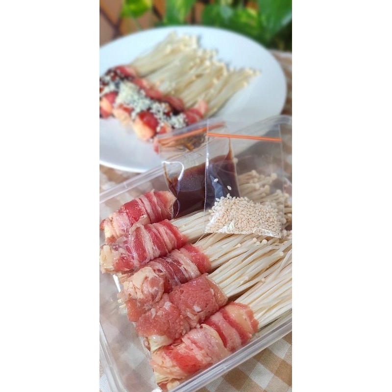 Beef Slice dan Enoki Roll