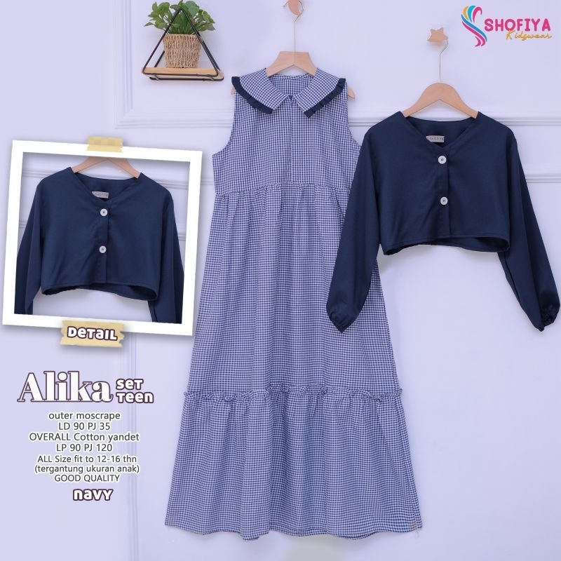 dress anak perempuan alika set by Shofiya