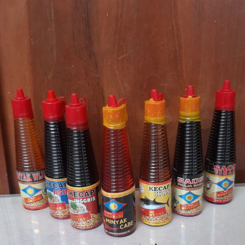 

Paket Hemat isi 7 dengan Minyak Cabe (Minyak Wijen,Kecap Asin,Kecap Ikan,Kecap Inggris,Saos Praja Rasa,Saos Tiram,Minyak Cabe) Bumbu Masak Halal