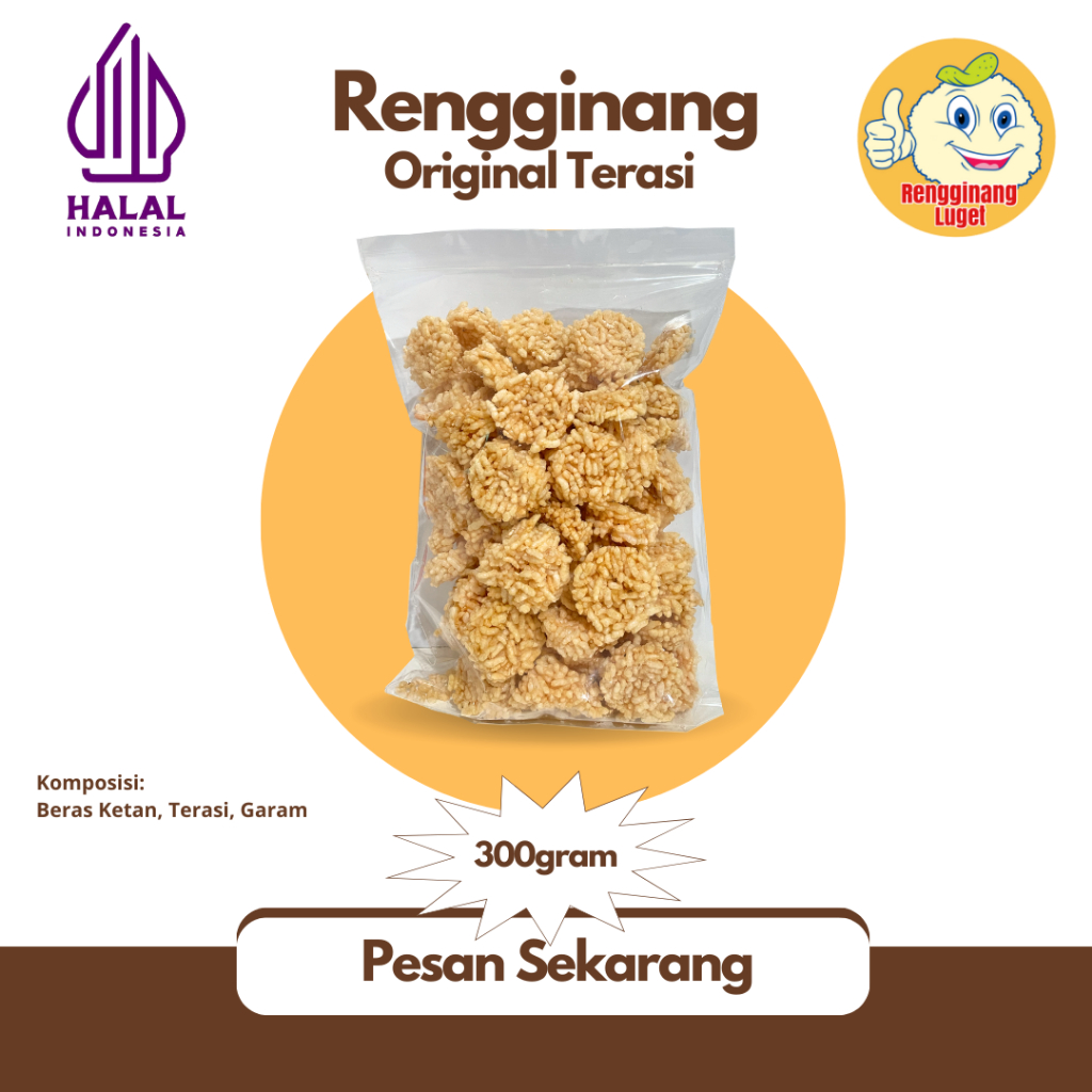 

Sekar_Shop07 Kerupuk Rengginang Matang Rasa Bawang Atau Terasi Berat 300 Gram Cemilan Khas Snack
