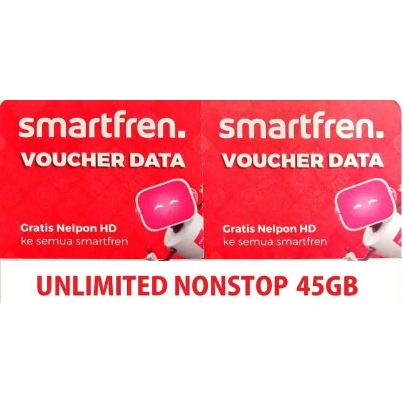 [TERMURAH] Voucher Data Smartfren 45GB + Unlimited (FUP 256kbps), 30 Hari | Bisa Untuk Smartphone & 