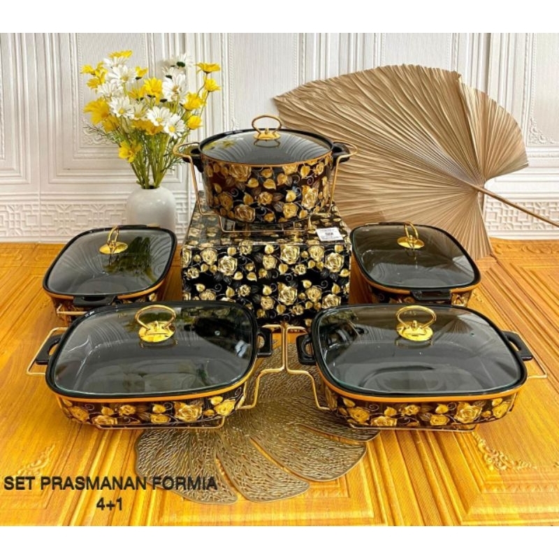 SET PRASMANAN ROSE GOLD FORMIA 4+1