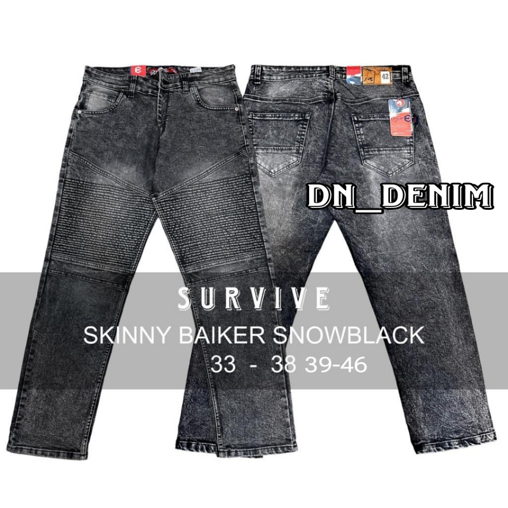 BIKERS BIG SIZE 33-46 CELANA JEANS PANJANG JUMBO SLIMFIT JEANS STRETCH