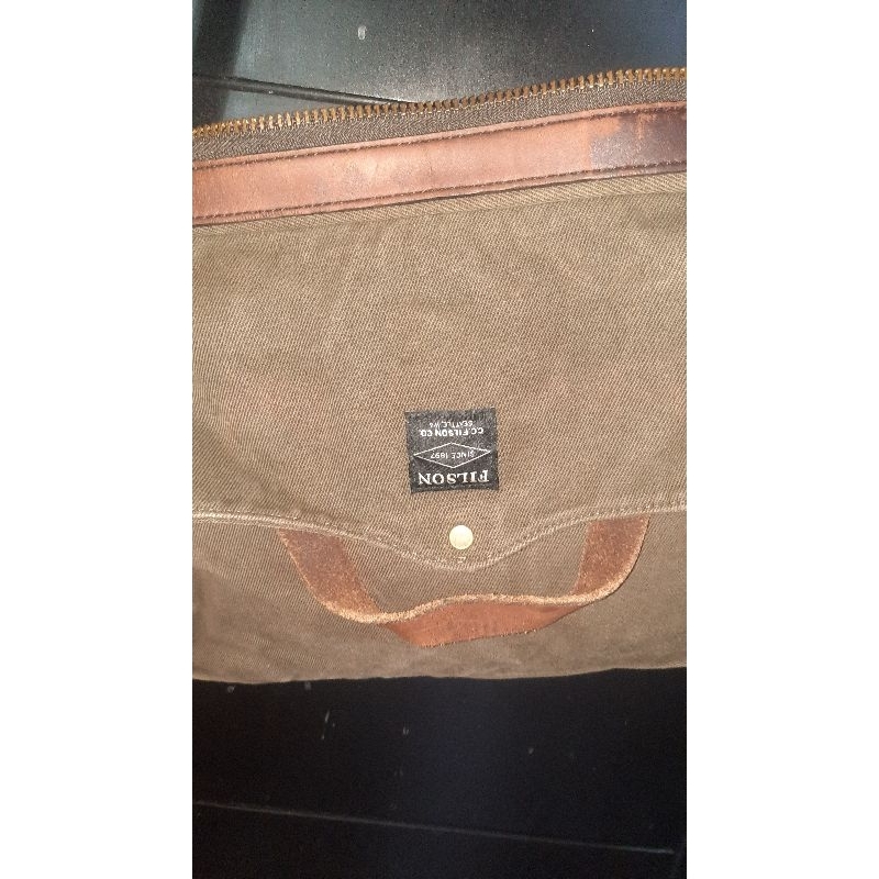 Filson original vintage leather mix canvas sling bag tas no backpack