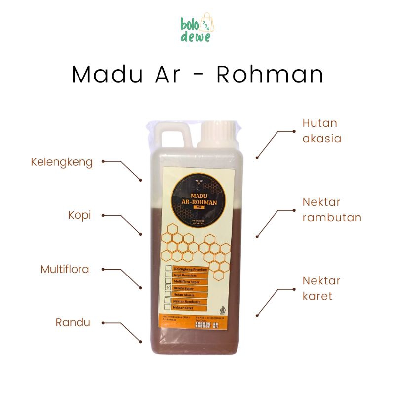 

Madu randu Ar-Rohman 234 Solo