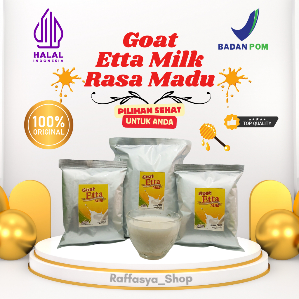 

Susu Kambing Goat Etta Milk Tanpa gula Kemasan 3 Varian Madu & Coklat