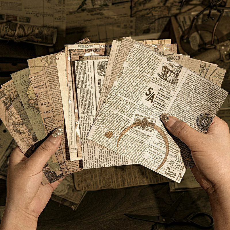 

PAPER DECO - Kertas koran scrapbook dekorasi paper deco journal jurnal vintage coffee drain tile / paper scrapbook old newspaper coffee by Papermestudio
