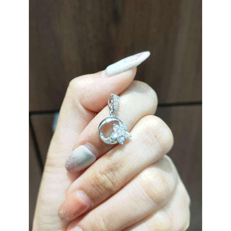 Liontin Bunga Zircon 1.27 Gram 17k 750 (LH34)