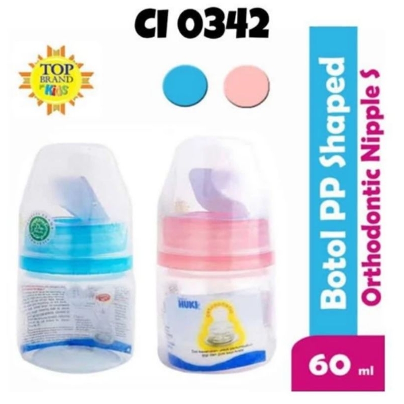 Huki Botol Susu Bayi Dot Gepeng 60ml