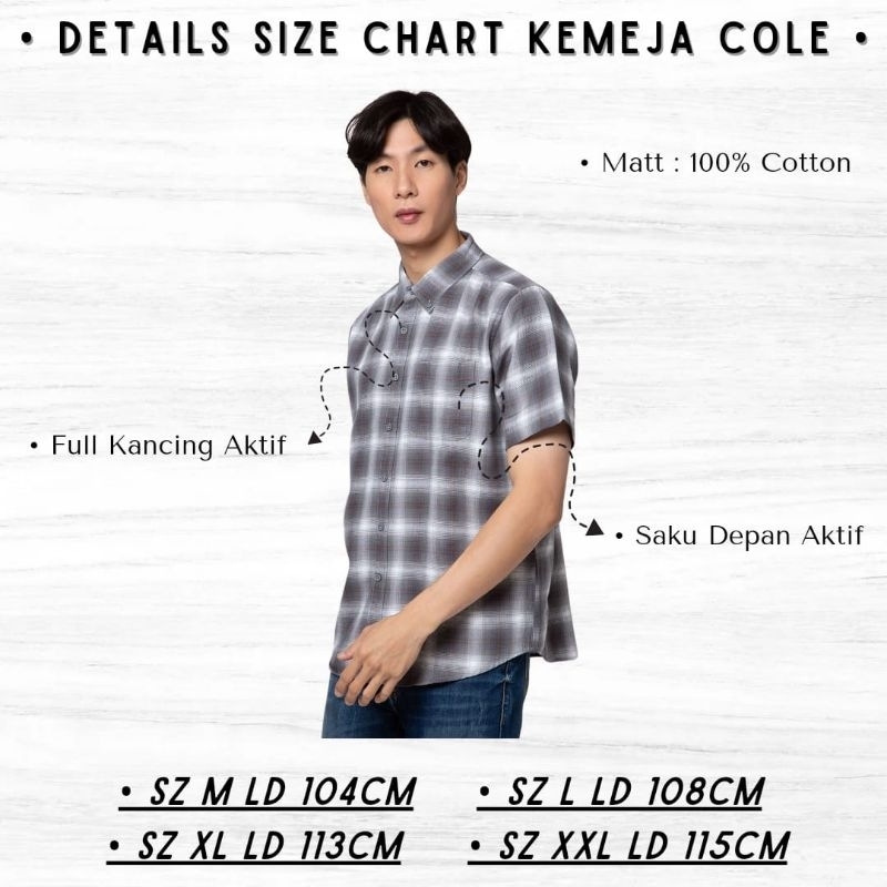 kemeja cole pendek kotak
